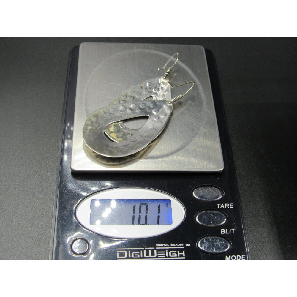 Sterling Silver Cool Large Pattern Dangle Earring… - image 6